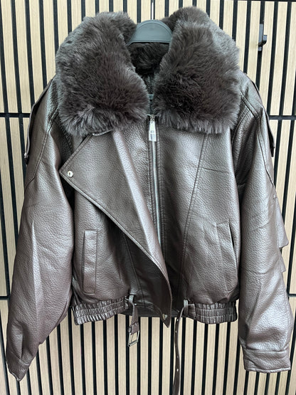 Talitah Faux Fur & Leather Jacket
