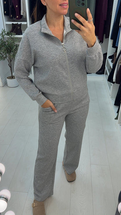 Lielle Plain Zip Up Loungewear Set