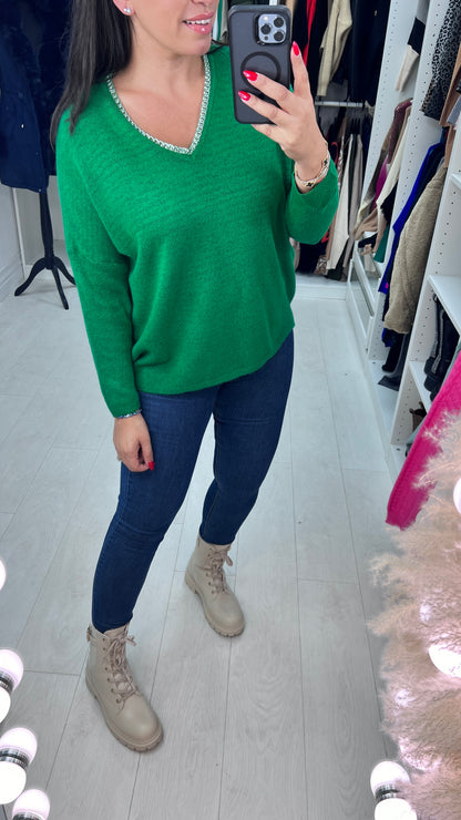 Mabel Chain Neckline Soft Knit Jumper