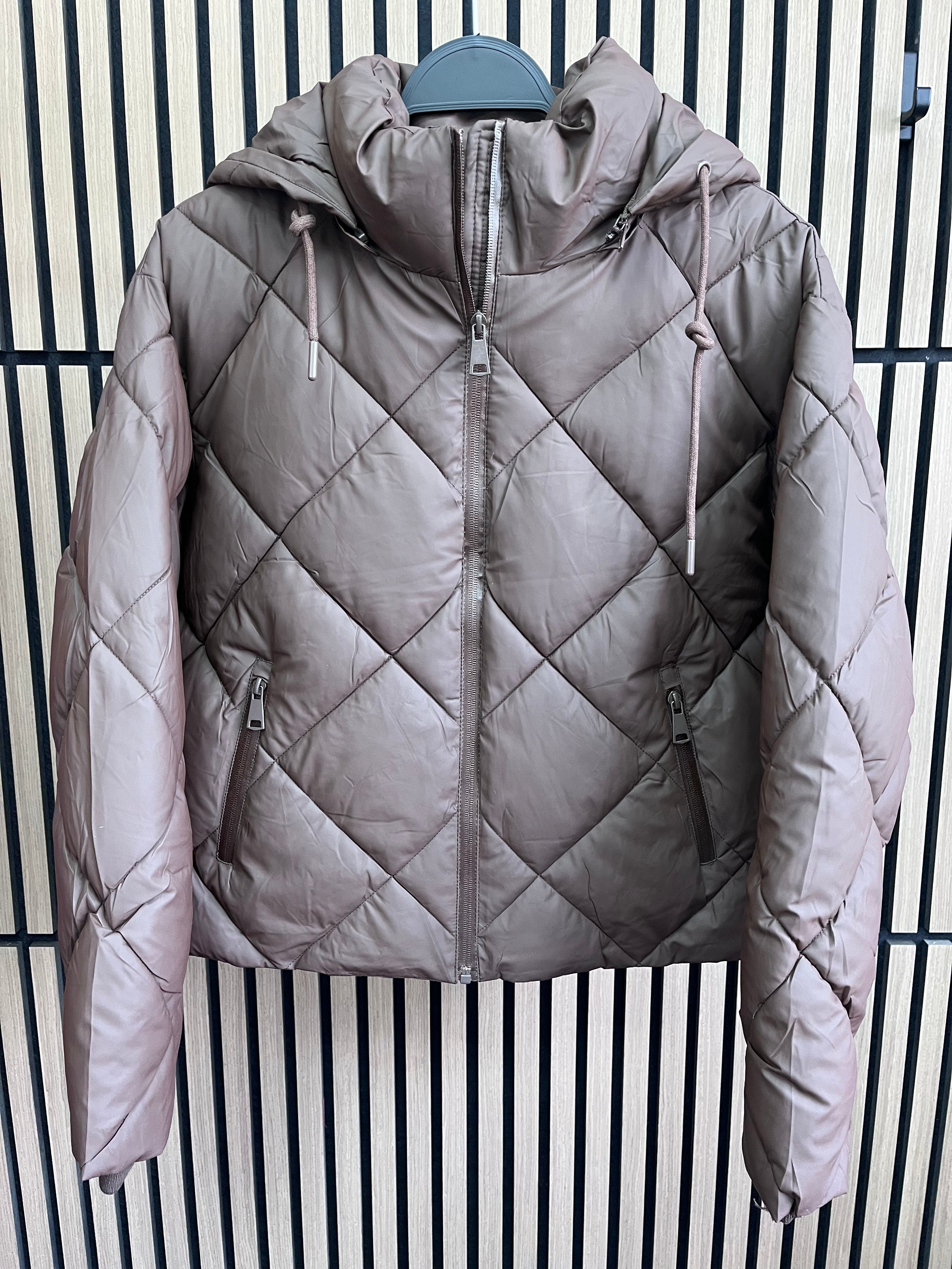 Zaya Diamond Stitch Quilted Hooded Jacket