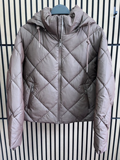 Zaya Diamond Stitch Quilted Hooded Jacket