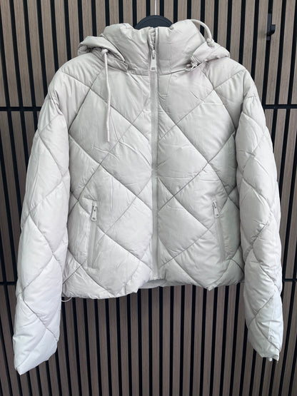 Zaya Diamond Stitch Quilted Hooded Jacket
