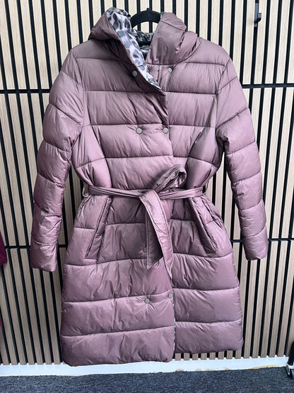 Corinne Reversible Longline Leopard Puffer Coat