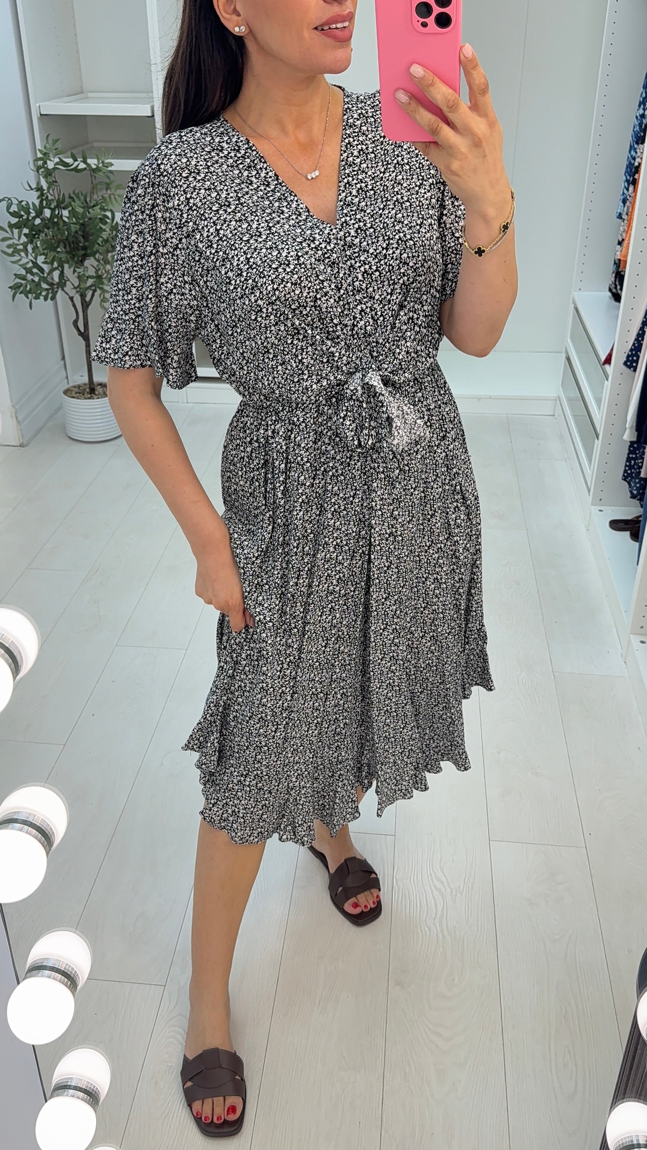 Idaho Ditsy Floral Frill Hem Dress