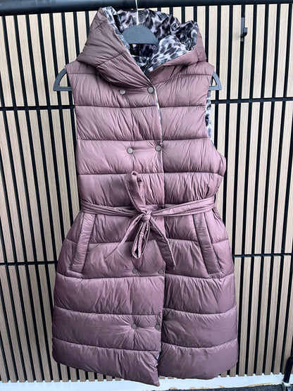 Aston Reversible Quilted Leopard Gilet