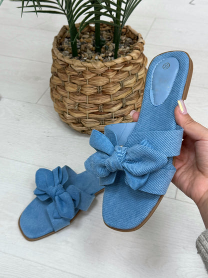 Francine Bow Detailed Flat Sliders