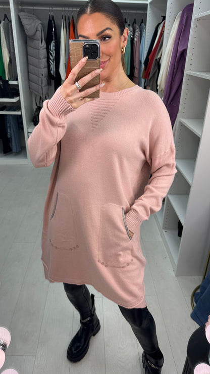 Anise Pocket Front Detailed Jumper Dress