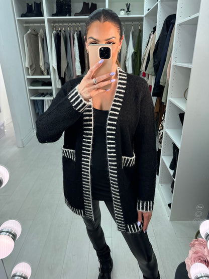 Kalia Stitch Detail Longline Cardigan