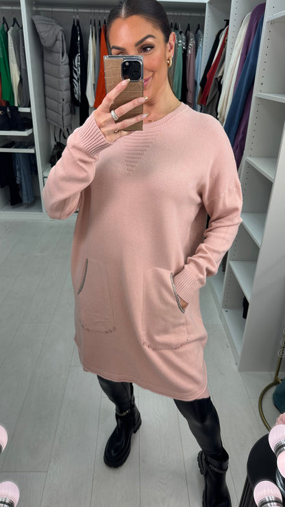 Anise Pocket Front Detailed Jumper Dress