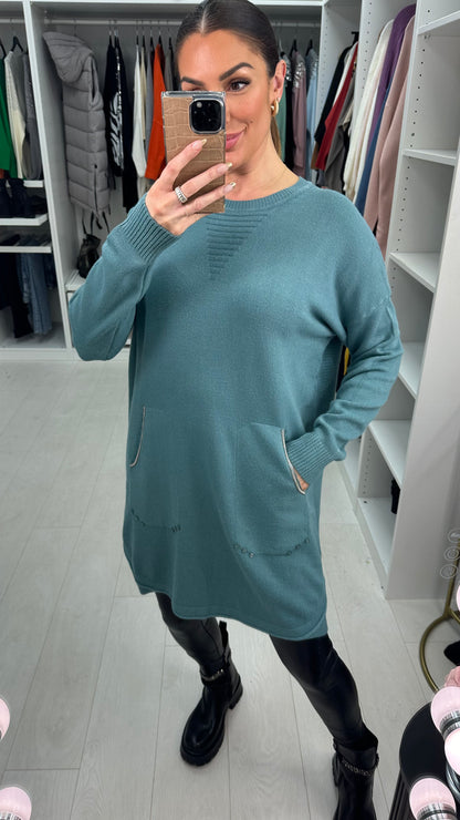 Anise Pocket Front Detailed Jumper Dress