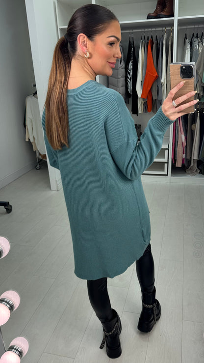 Anise Pocket Front Detailed Jumper Dress