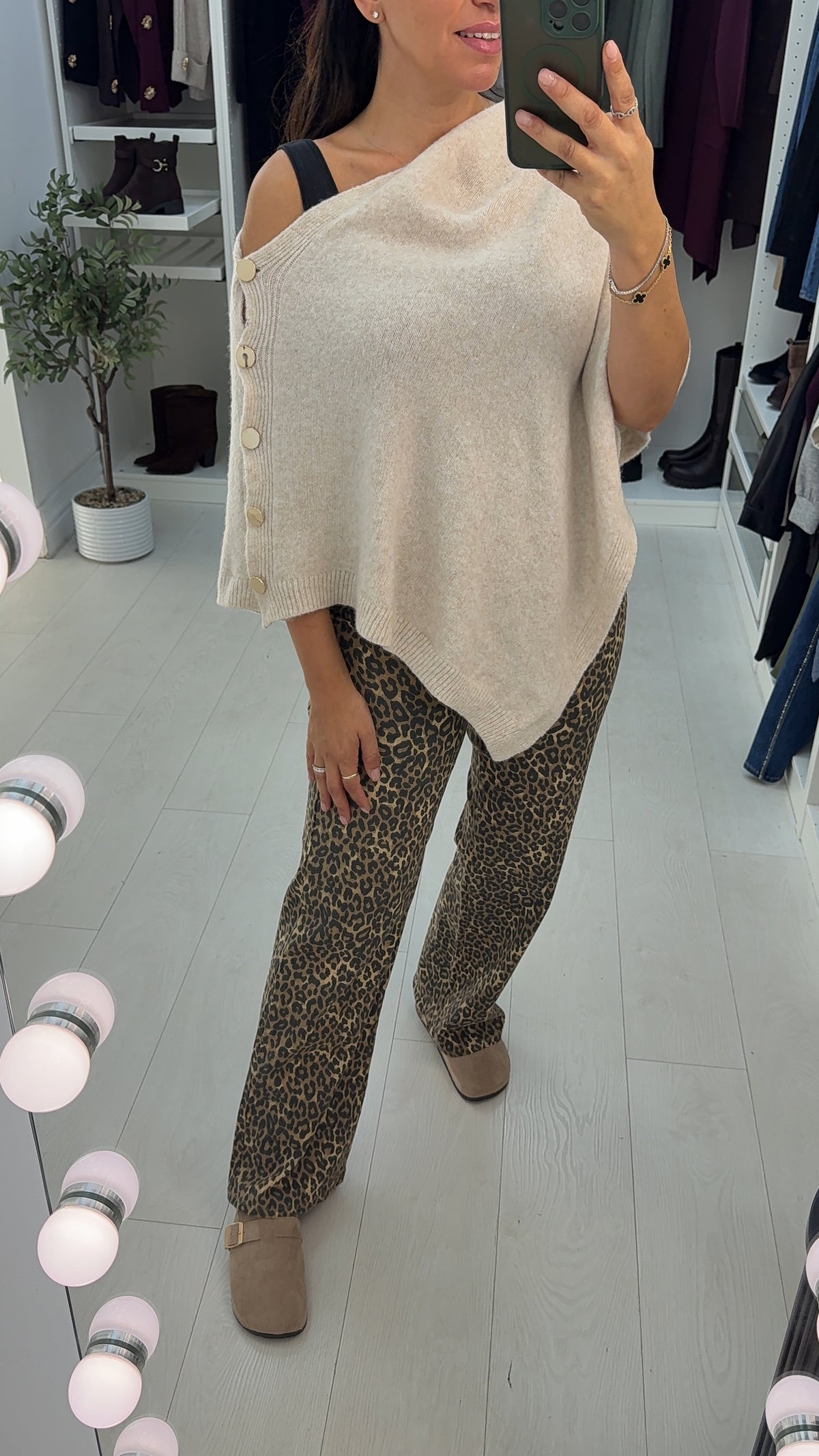 Lysandra Button Front Cape Cardigan