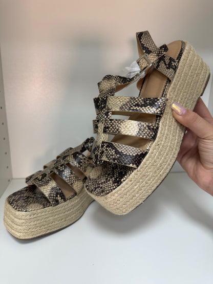 Emmy Gladiator Style Platform Mules