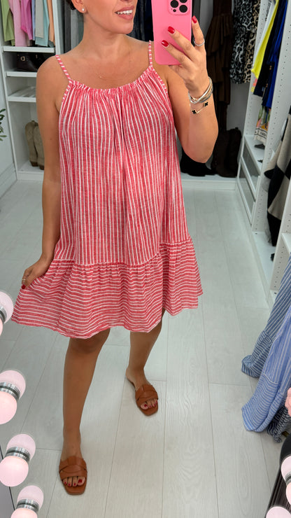 Kelce Striped Loose Fit Midi Dress