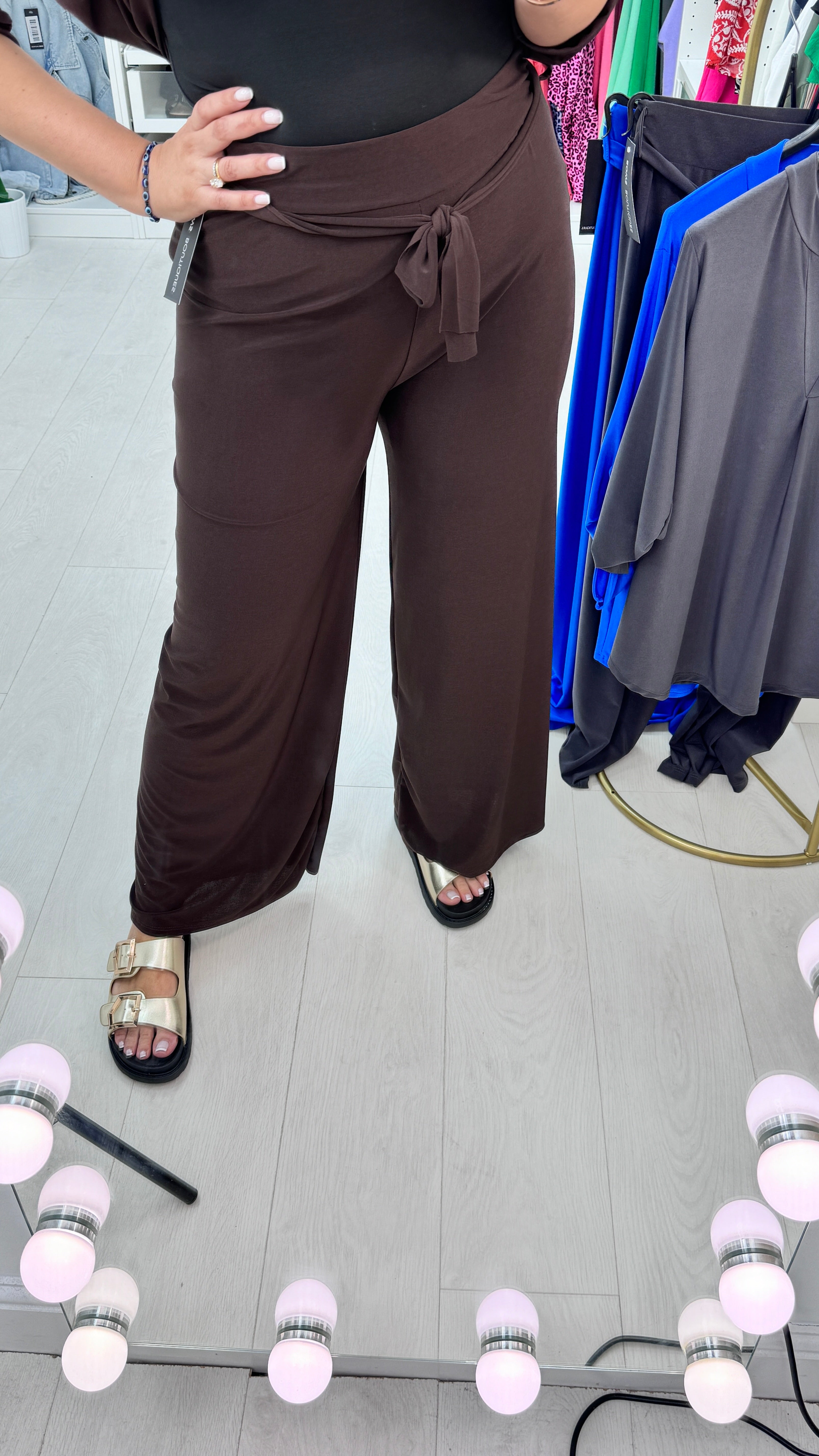 Wilma Plain Tie Waist Trousers