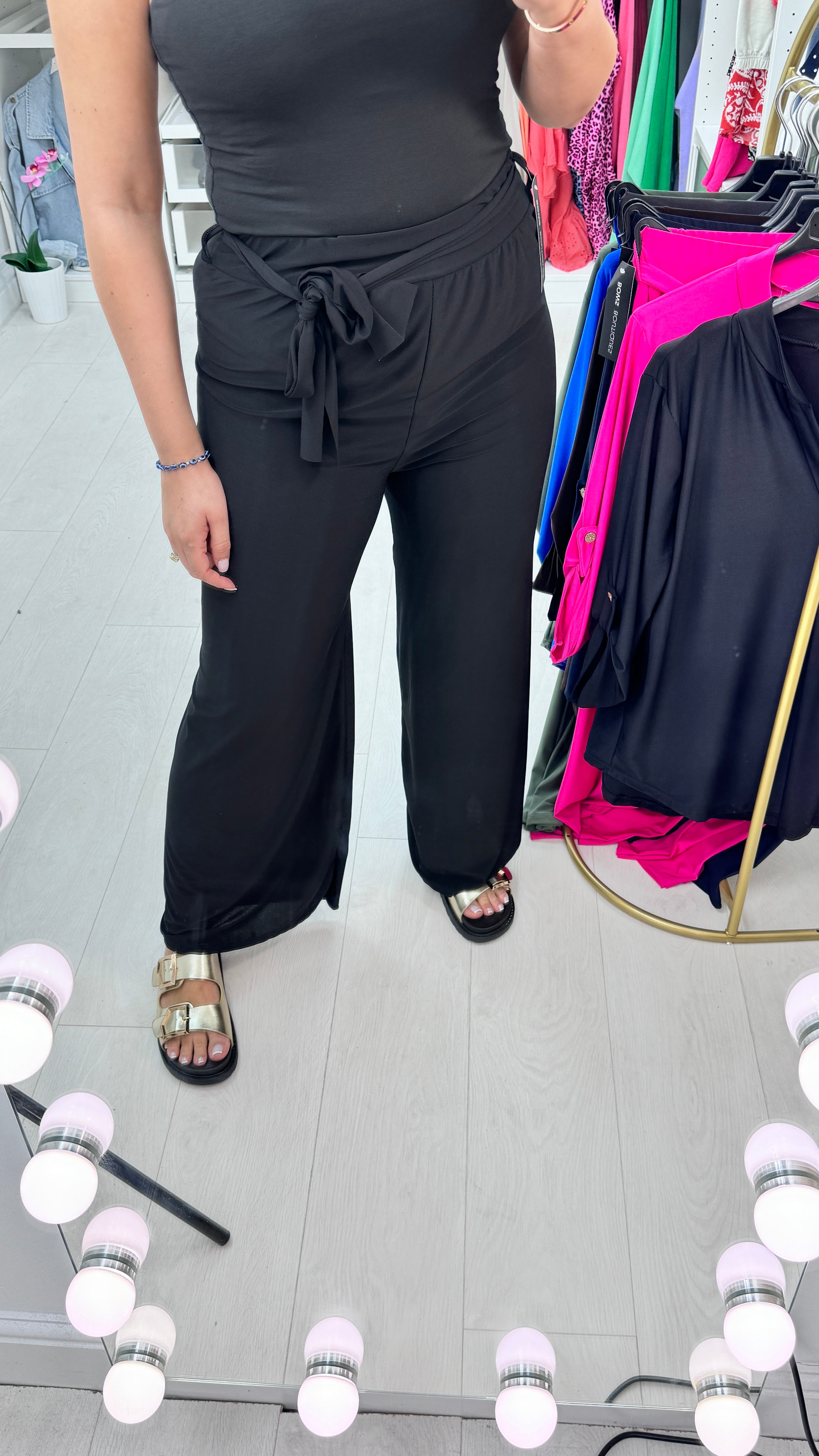 Wilma Plain Tie Waist Trousers