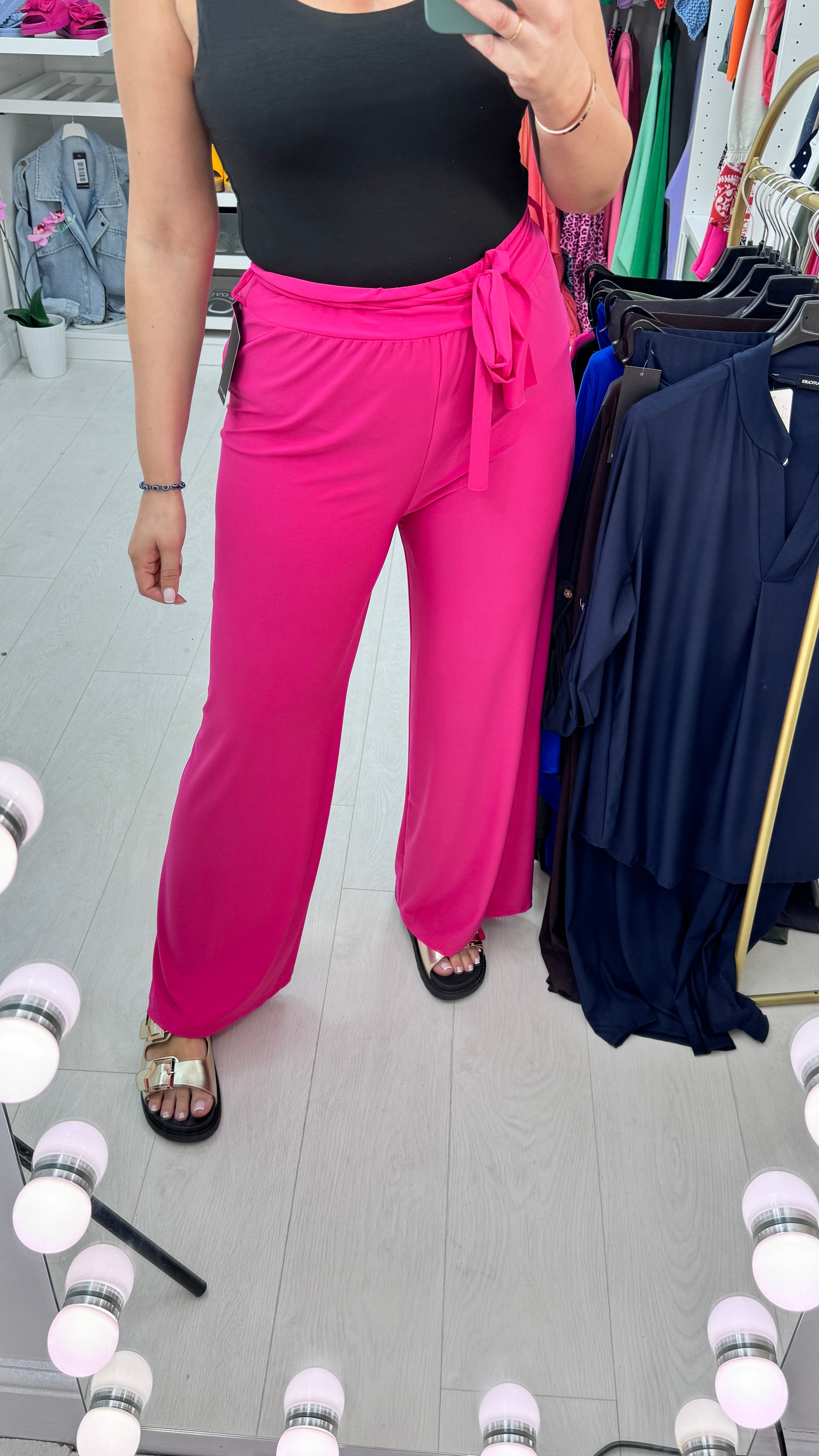 Wilma Plain Tie Waist Trousers