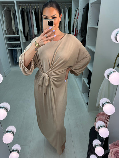 Tabina Tie Front Maxi Dress