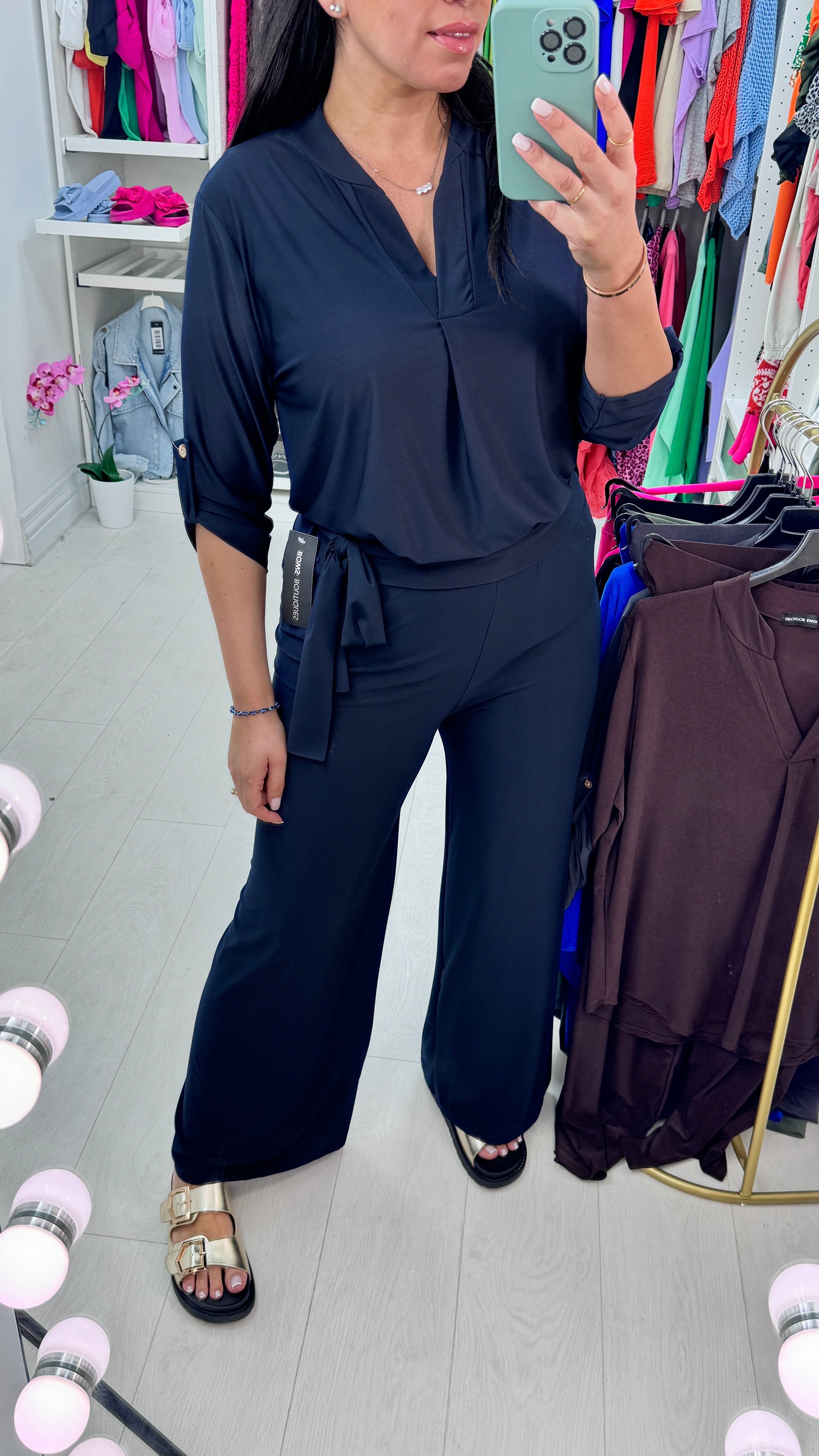 Wilma Plain Tie Waist Trousers