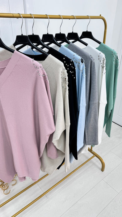 Jess Diamond Flower Jumper