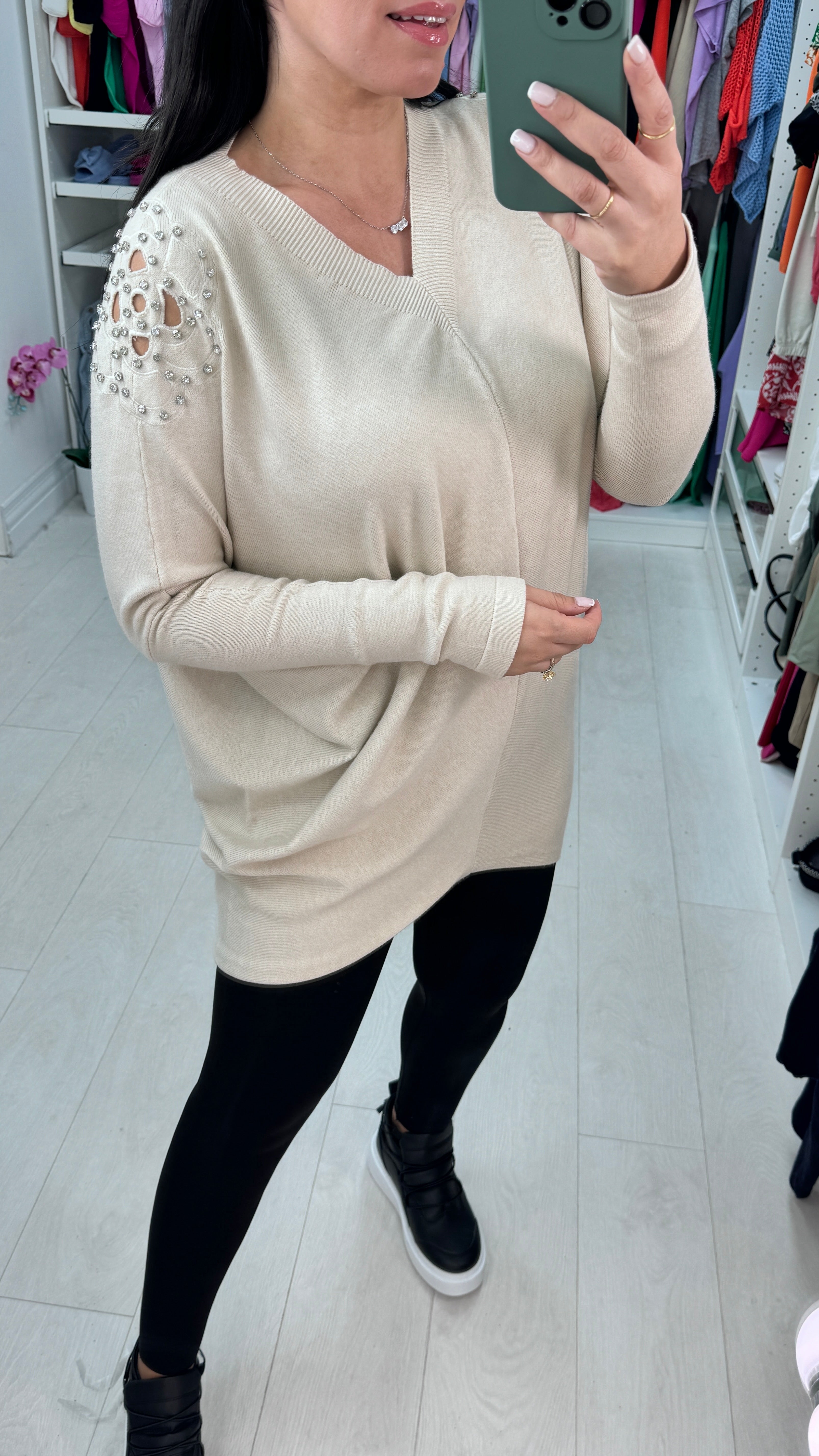 Jess Diamond Flower Jumper