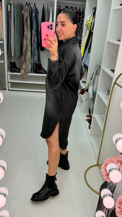 Renae Longline Denim Shirt Dress