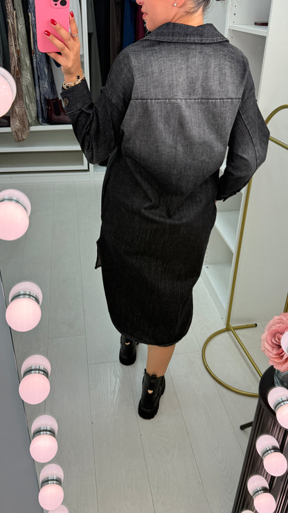 Renae Longline Denim Shirt Dress