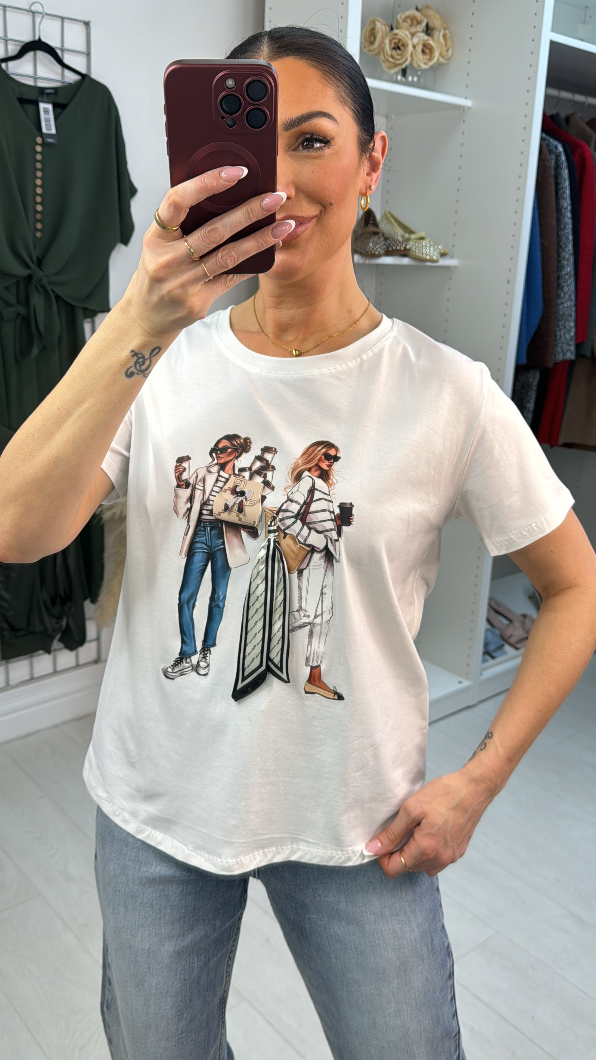 Balbina 3D Detailed Short Sleeve T-Shirt