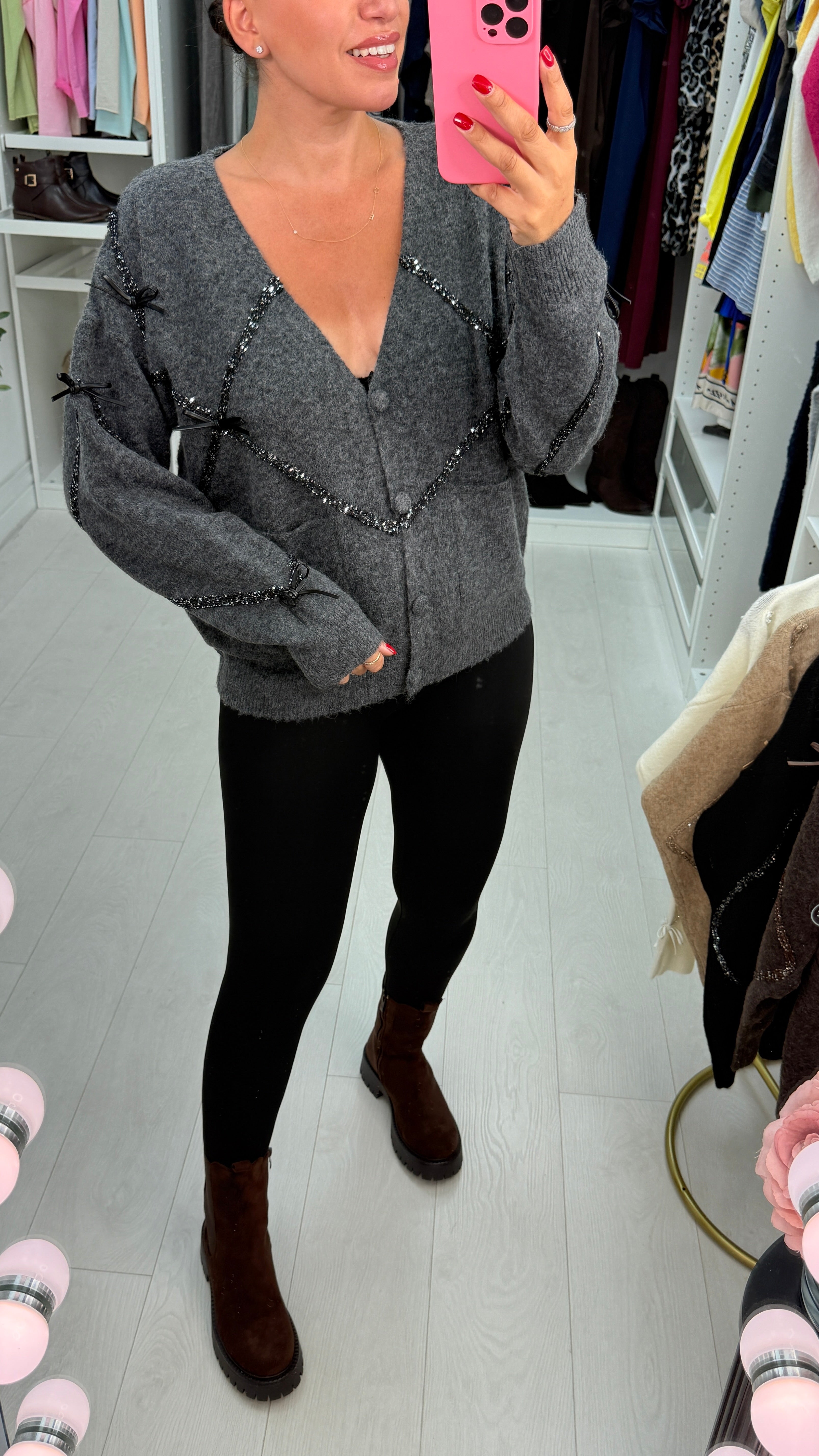 Jayde Bow Detail Super Soft Cardigan