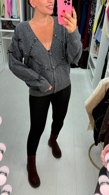 Jayde Bow Detail Super Soft Cardigan
