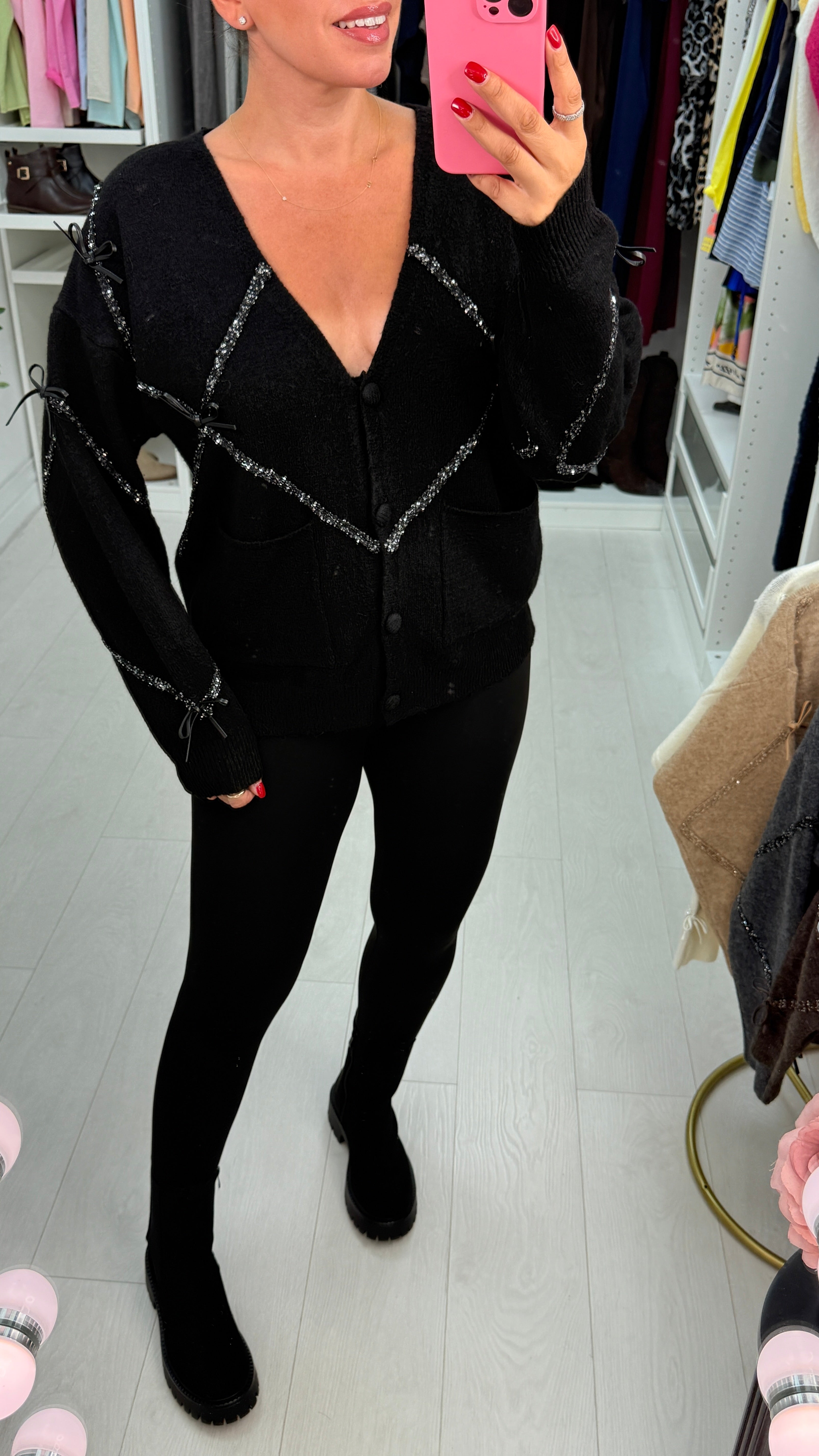 Jayde Bow Detail Super Soft Cardigan