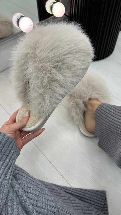 Prisha Faux Fur Fluffy Slippers