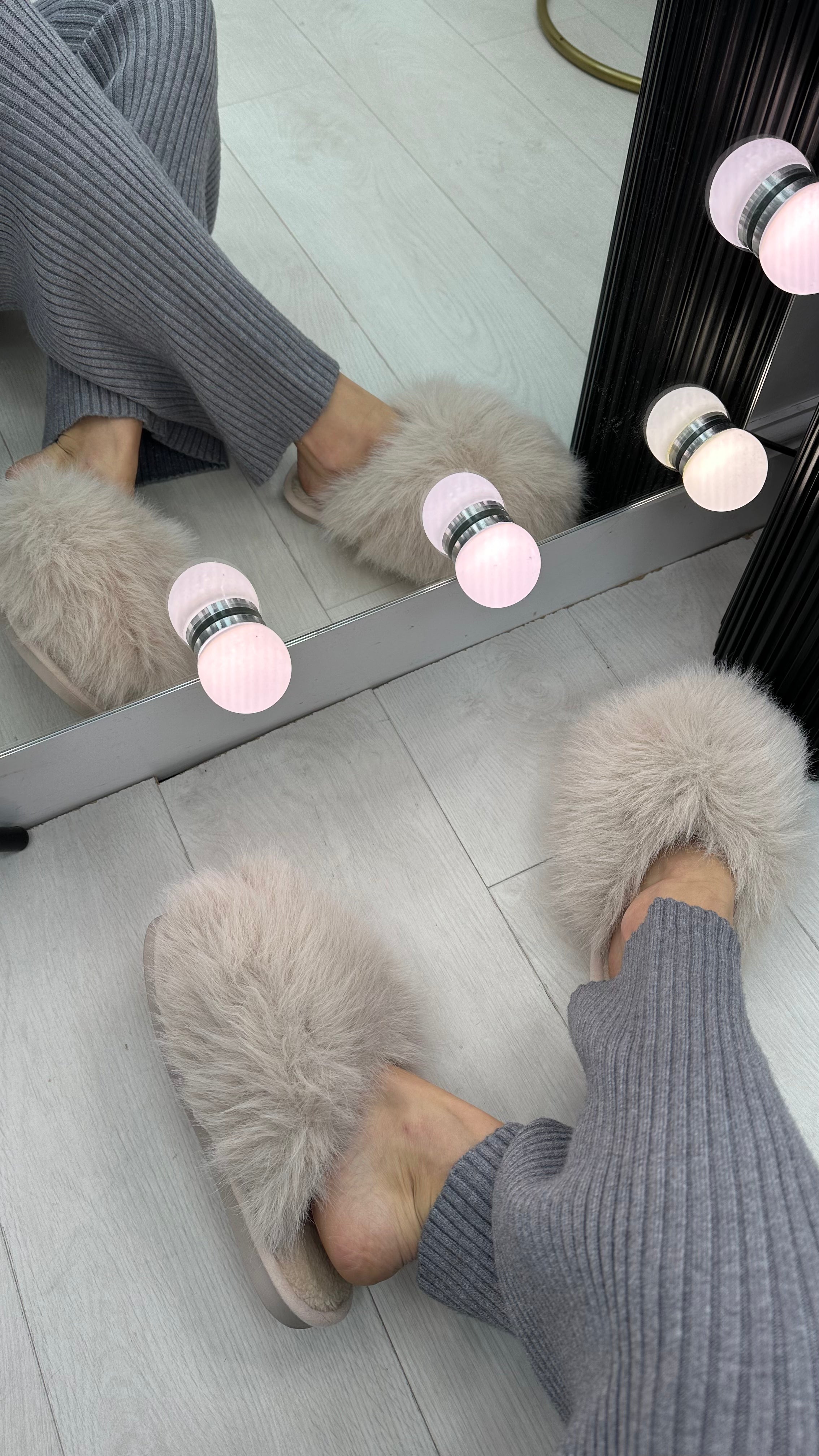 Prisha Faux Fur Fluffy Slippers