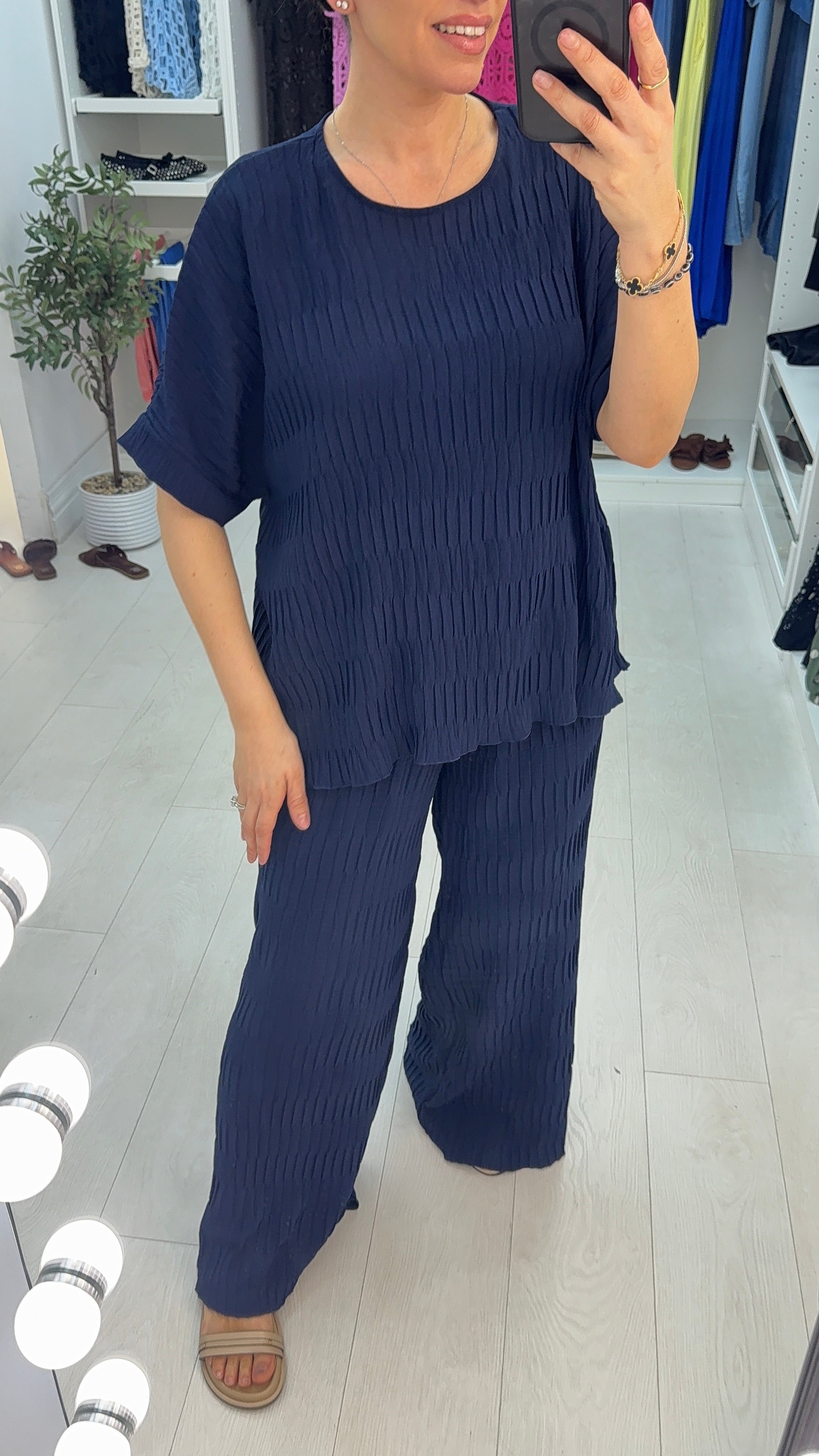 Reina Textured Loose Fit Co-Ord Set