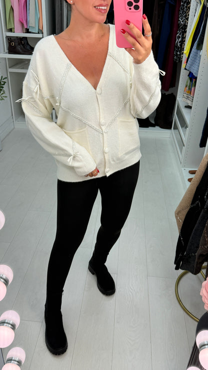 Jayde Bow Detail Super Soft Cardigan
