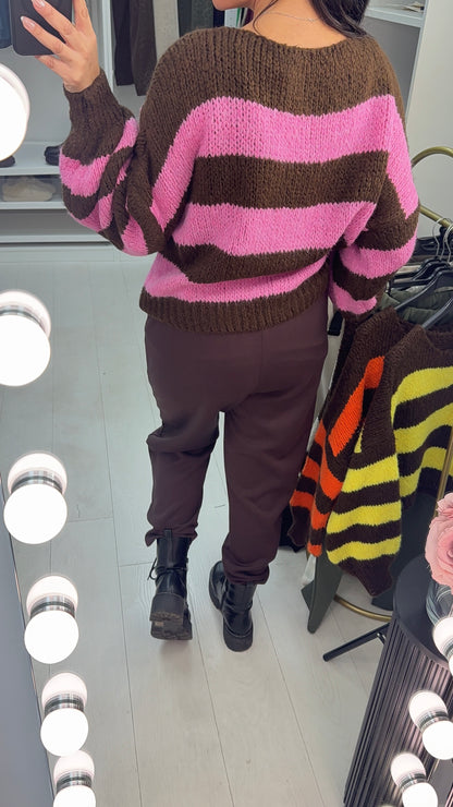 Fidelina Colour Block Super Soft Jumper