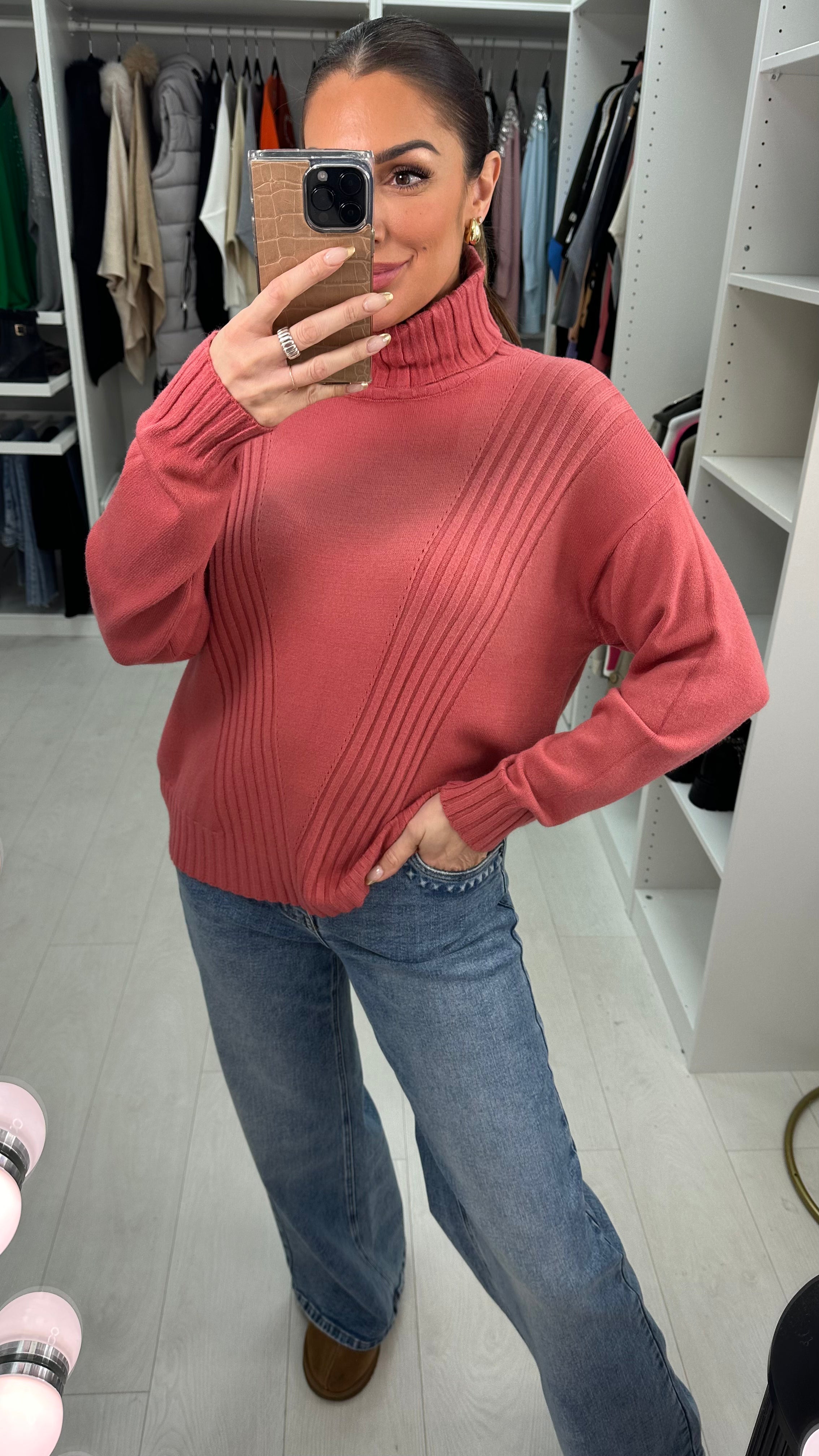 Nala Roll Neck Asymmetric Jumper
