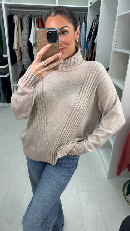 Nala Roll Neck Asymmetric Jumper