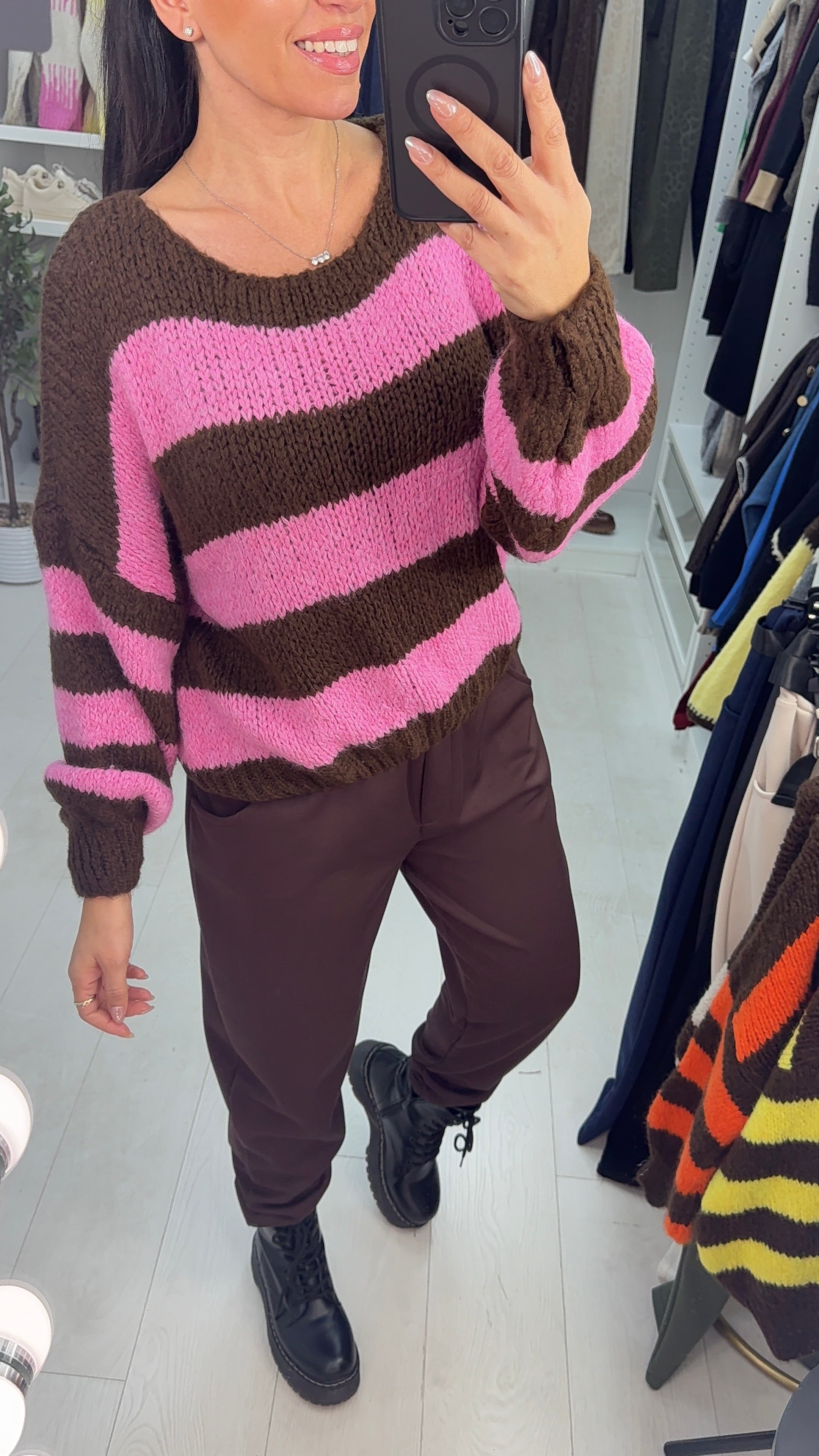 Fidelina Colour Block Super Soft Jumper