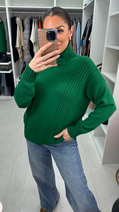 Nala Roll Neck Asymmetric Jumper