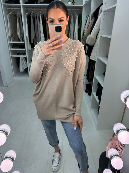 Amina Scattered Pearl Jumper