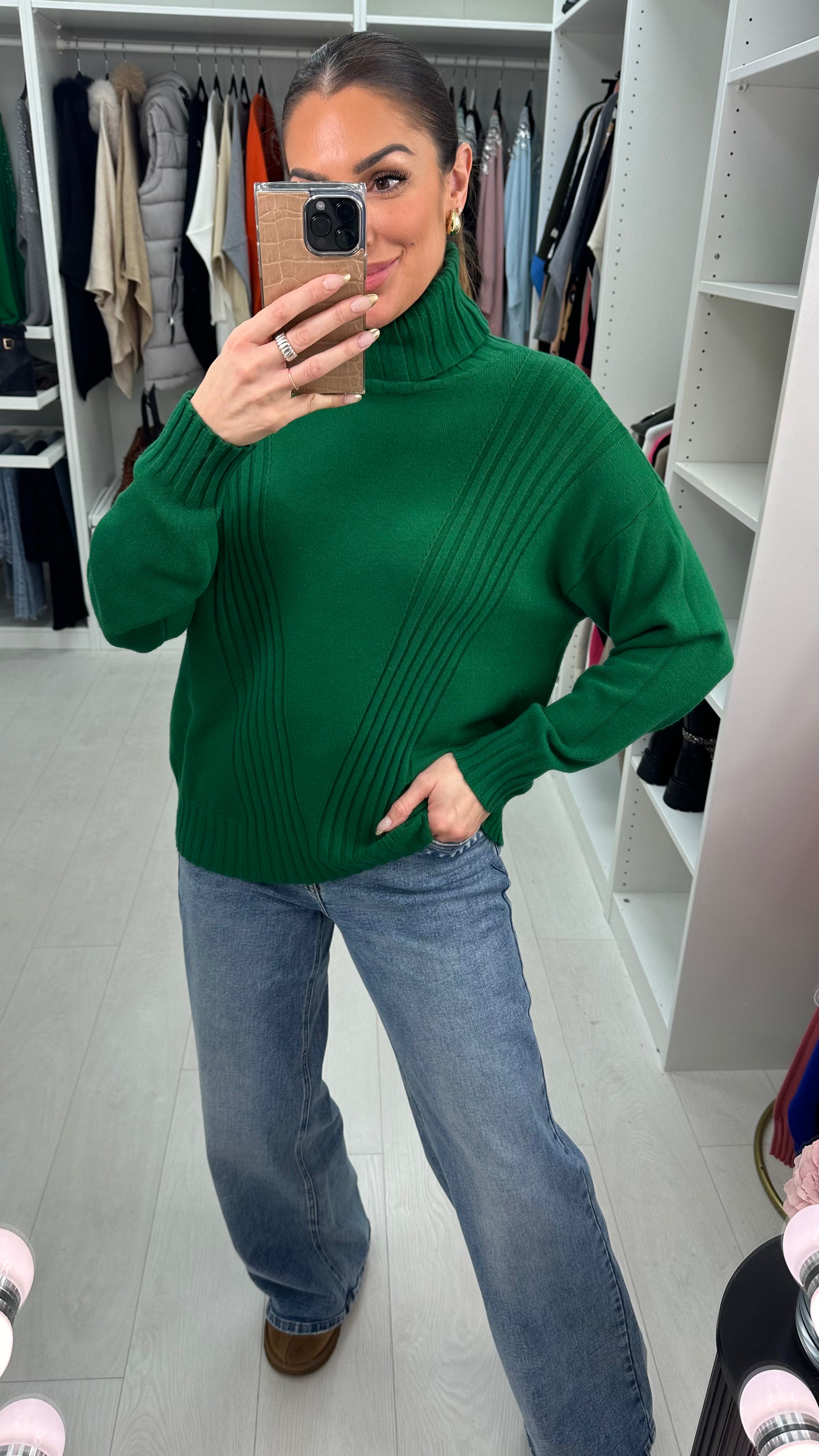 Nala Roll Neck Asymmetric Jumper