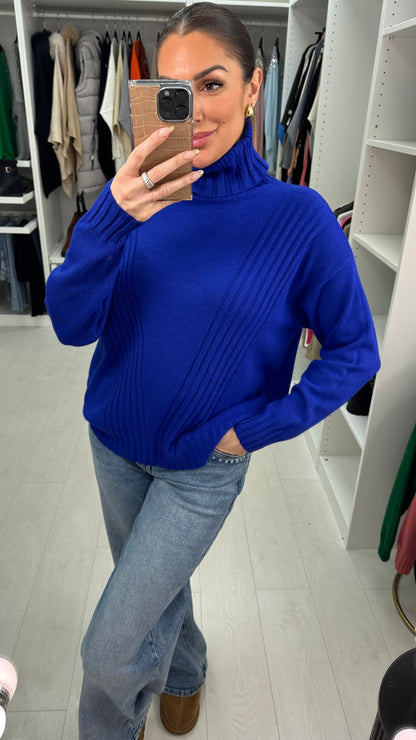Nala Roll Neck Asymmetric Jumper