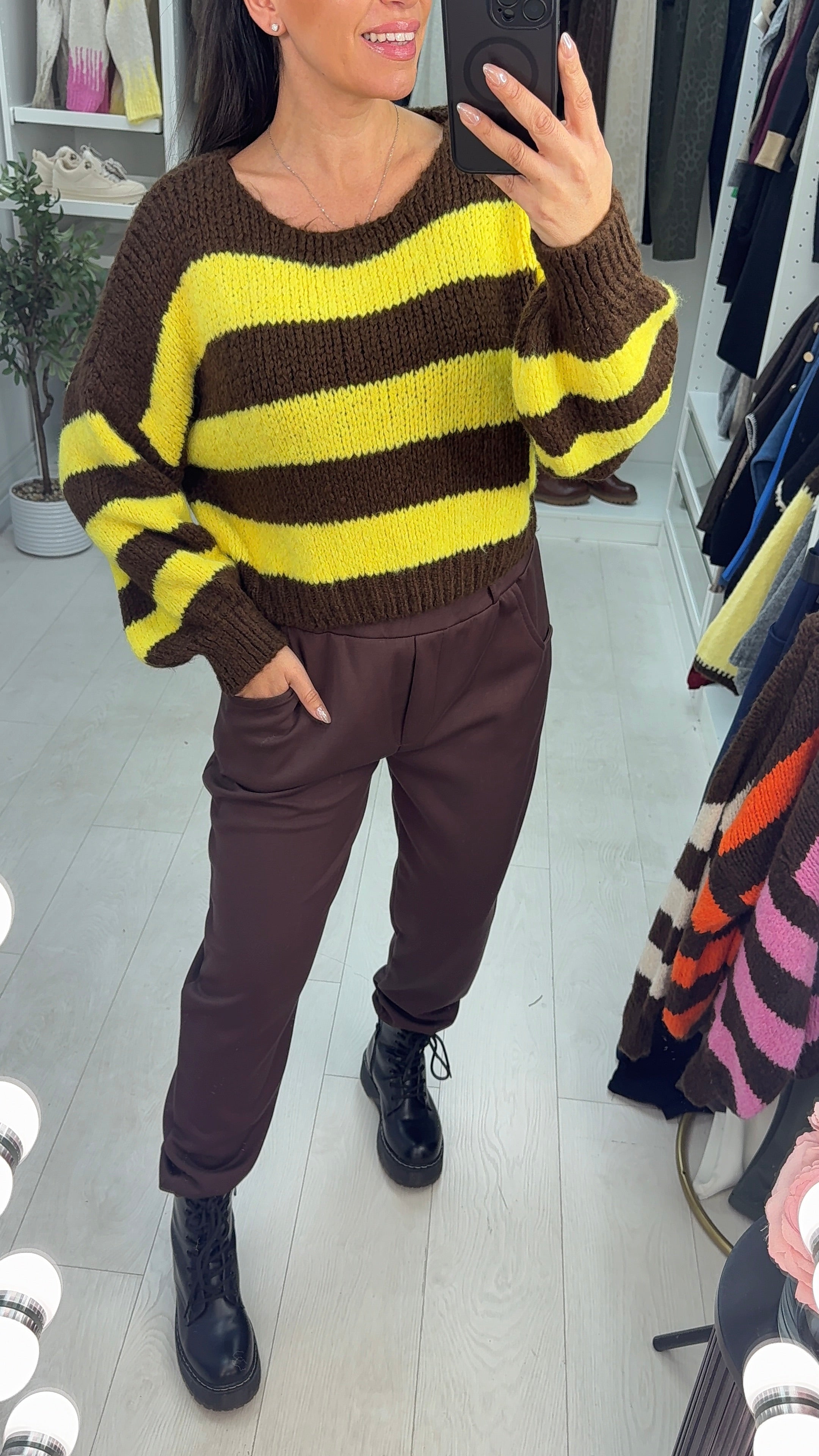 Fidelina Colour Block Super Soft Jumper