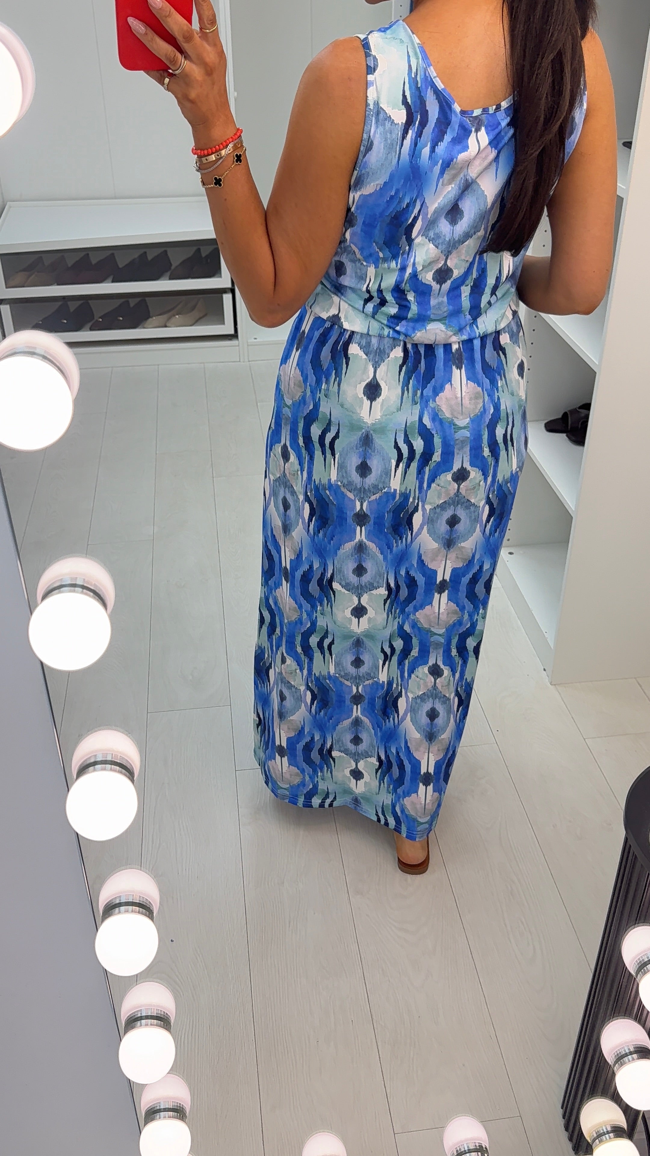 Julieta Abstract Print Floaty Maxi Dress