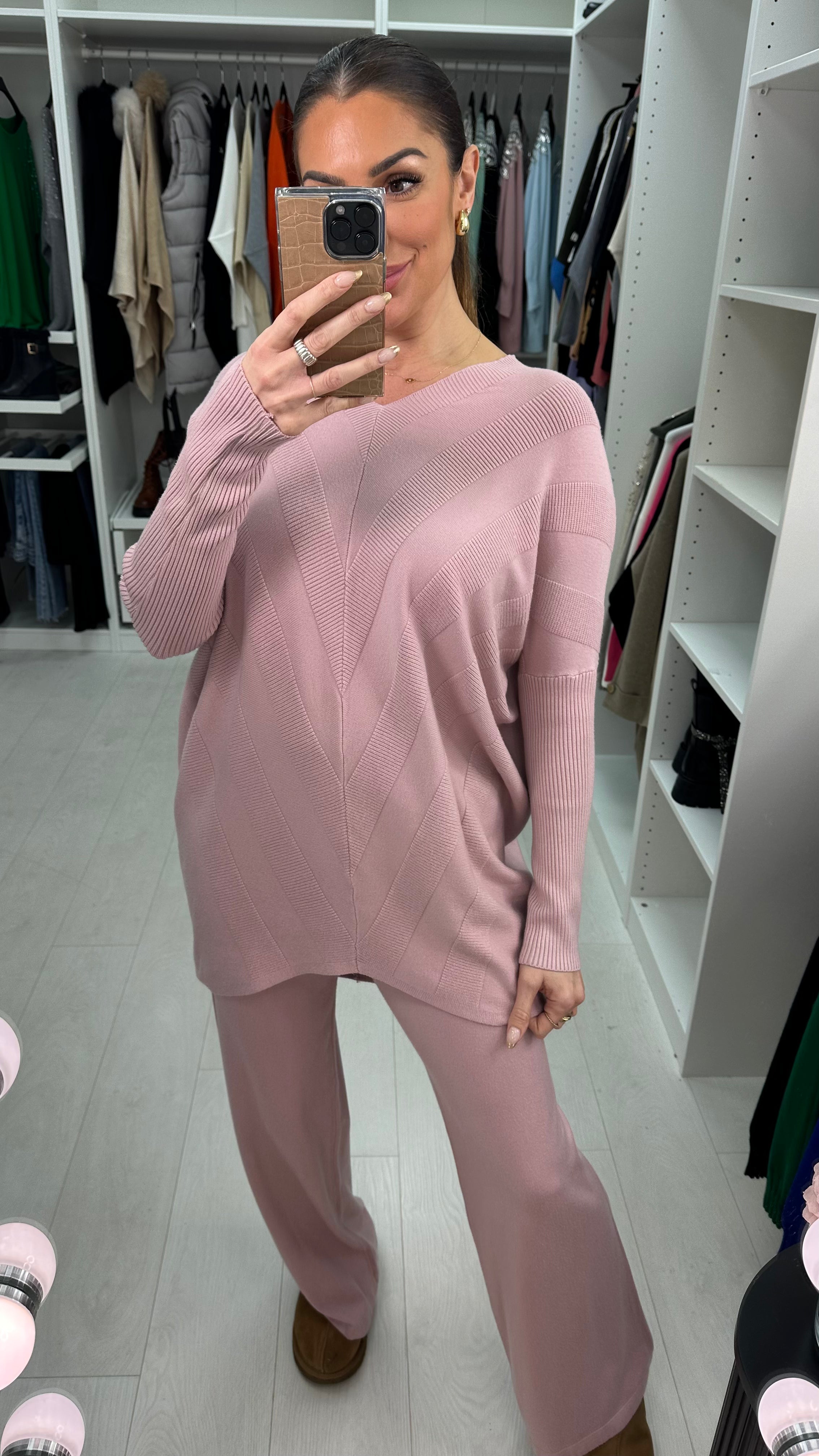 Karine Asymmetric Detail Loungewear Set