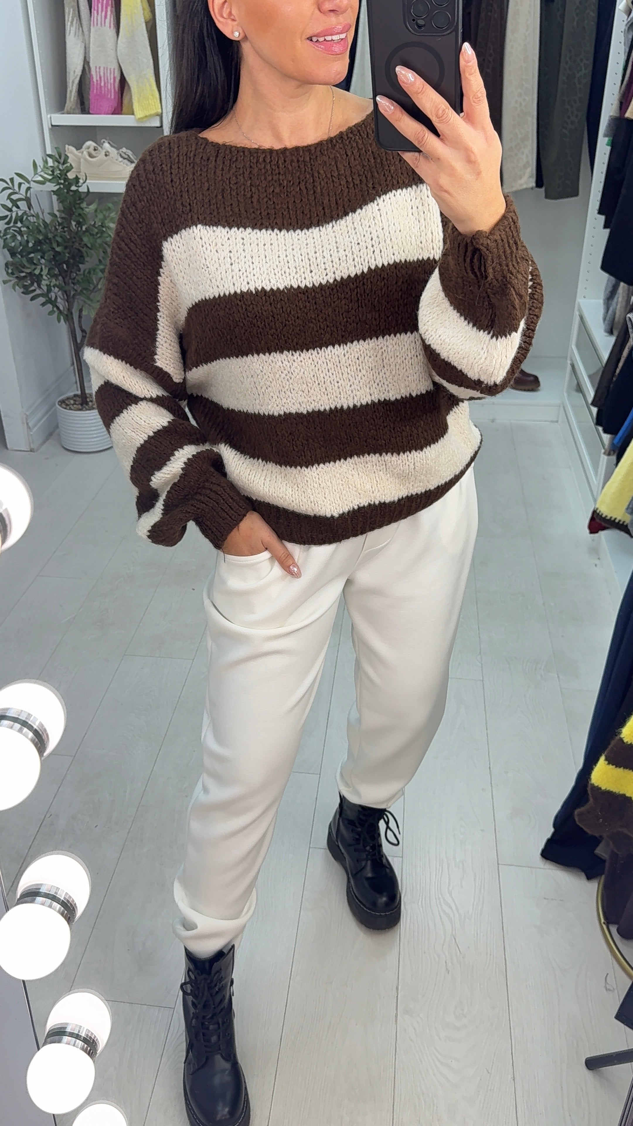 Fidelina Colour Block Super Soft Jumper