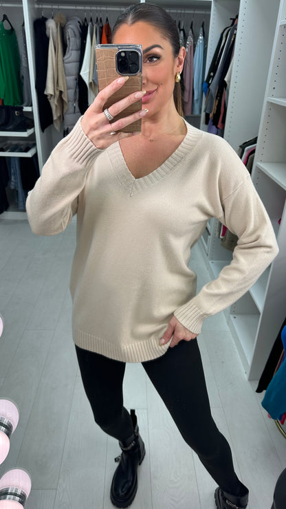 Kamal Super Soft Ribbed Detail Thin Knit Jumper