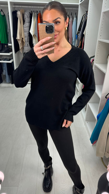 Kamal Super Soft Ribbed Detail Thin Knit Jumper