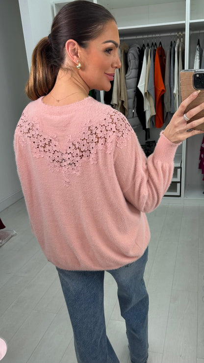 Miller Fluffy Crochet Detail Jumper